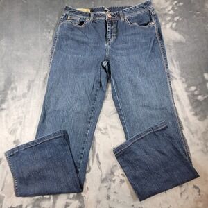 Tribal DeNIME Camille Dk Wash Bootcut Jeans Curvy Fit Mid Waist Blue Denim 32x31